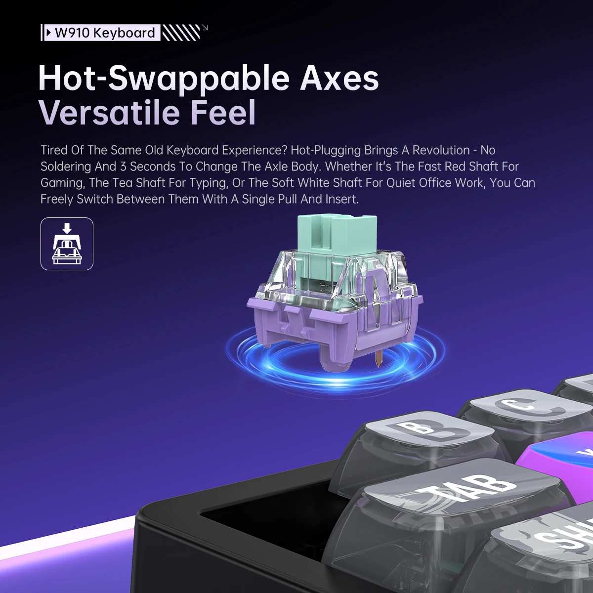 3 وضع لوحة المفاتيح الميكانيكية لرقم اللعبة مع عصا التحكم في اللعبة بلوتوث/2.4G/السلكية Numpad مفتاح قابل للتبديل السريع لنافذة الكمبيوتر/ماك #6