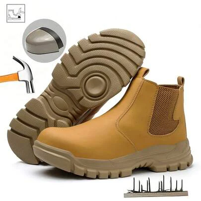 High-Top Safety Shoes Men Steel Toe Protective Shoes With Anti Smash Anti Piercing Work Shoes Indestructible Safety Boots