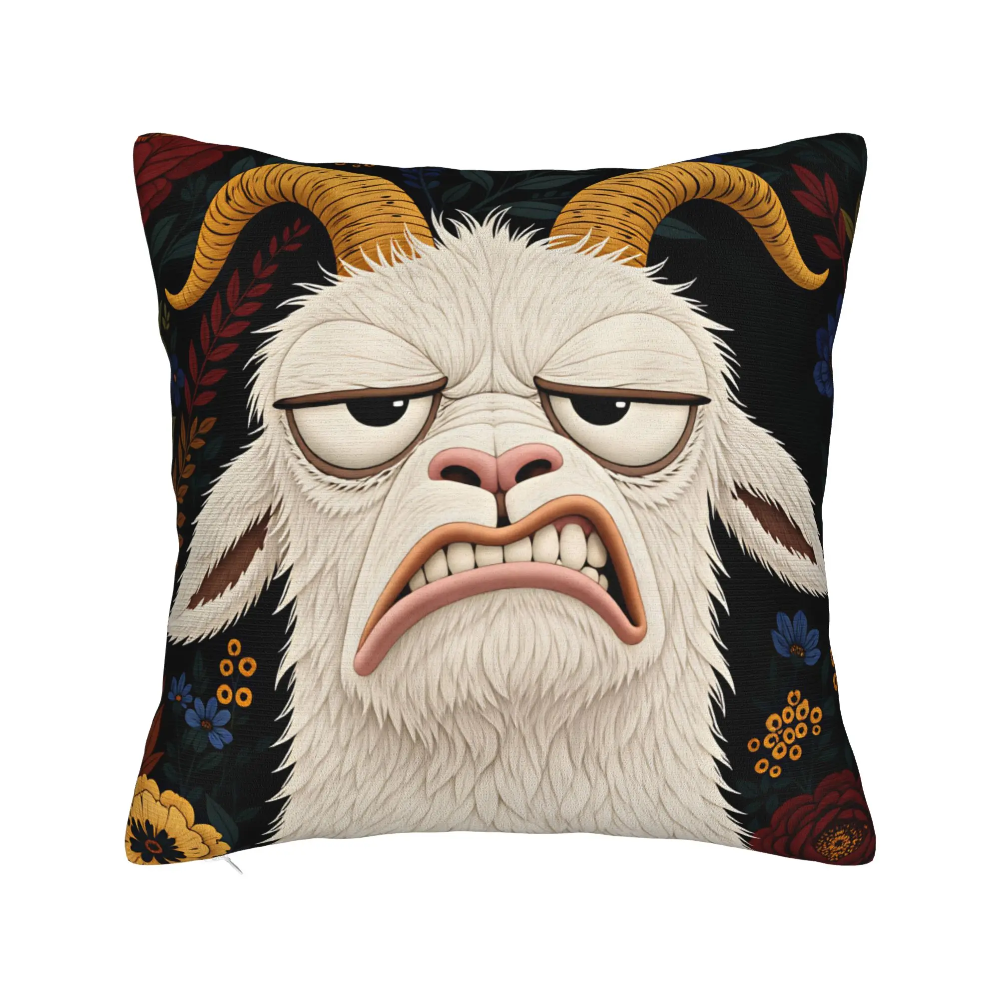 Screaming Goat  Pillow Case  Design Pillow Cover Cute Funny Cushion Cover For Sofa Couch Bed Living Room