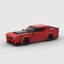 Moc Evil Speed Champions Racer Dodged Cars City Sports Vehicle Building Blocks Creative Garage Toys  Boys