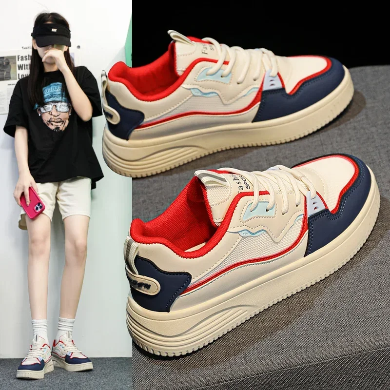 

2023 Fashion Low Top Sneakers Women Light Comfort Running Shoes Ladies Outdoor Zapatillas Sporty Board Shoes for Woman Luxury