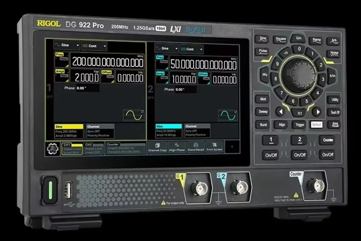 RIGOL DG902 Pro 70MHz  1.25Gsa/s 16bits Function/Arbitrary Waveform Generator 2 Channel 7