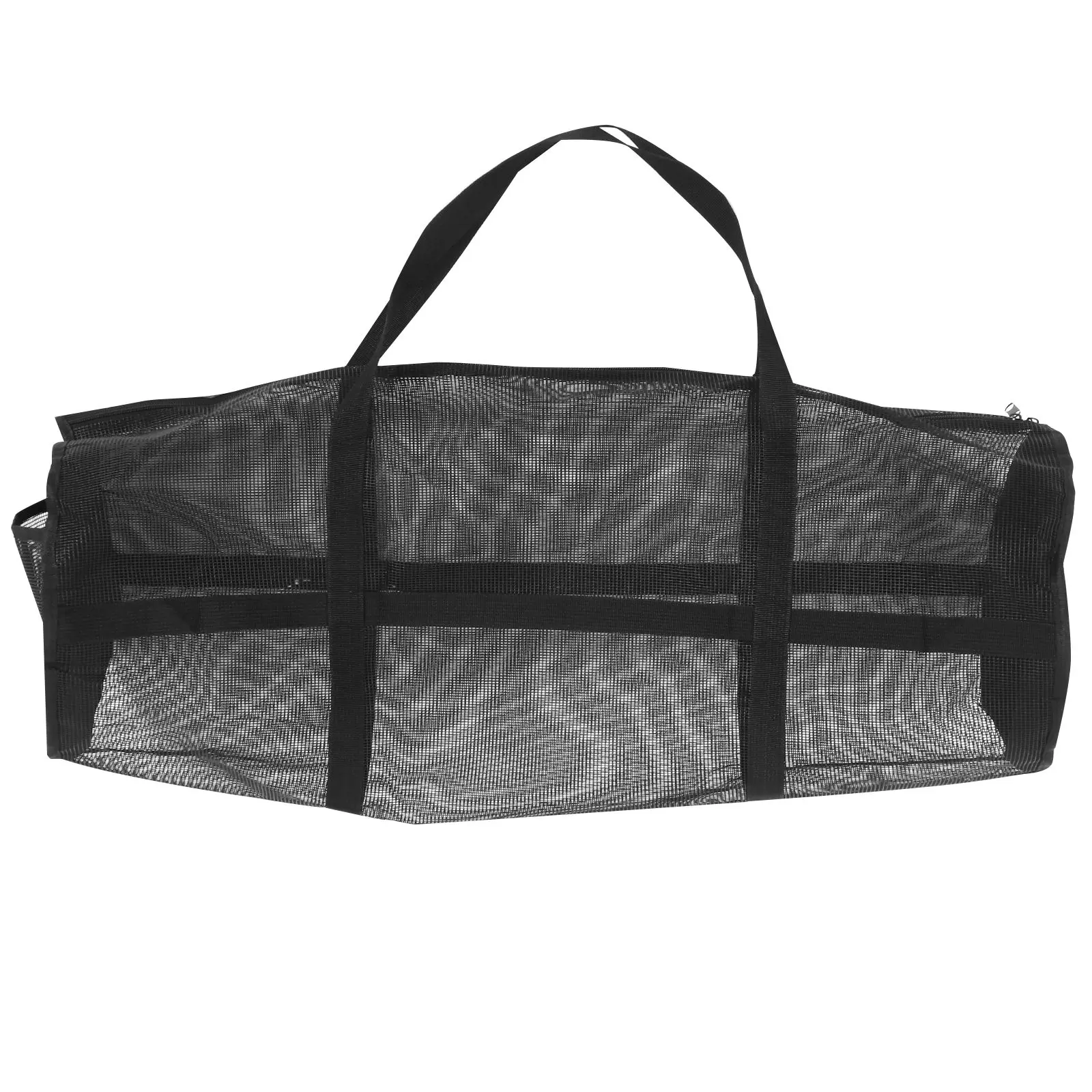 

Large Basketball Bag Mesh Storage Duffel Volleyball Soccer Equipment Fitness Black Team Sports Gear Ball Container