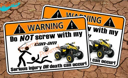 2X An Am Renegade ATV 4x4 Off-road Warning Sticker Mud Logo or Car Sticker Decal Decoration KK-all Sizes Waterproof PVC