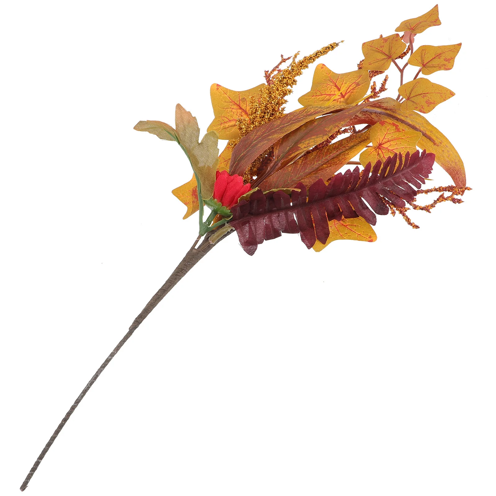 

Simulation Maple Leaf Branch Fall Leaves Decorative Stem For Home Office Wall Vase Filler Thanksgiving Harvest Festival