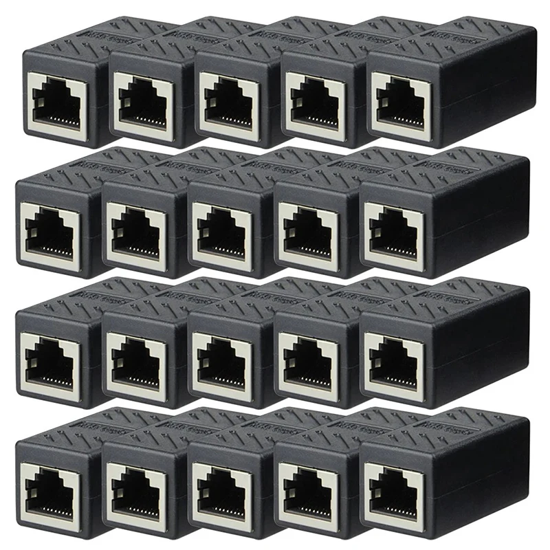 1/5/10/20 قطعة كابل إيثرنت موسع RJ45 CAT5 CAT6 CAT6a مقرنة موسع محول موصل مقرنة إيثرنت أنثى إلى أنثى