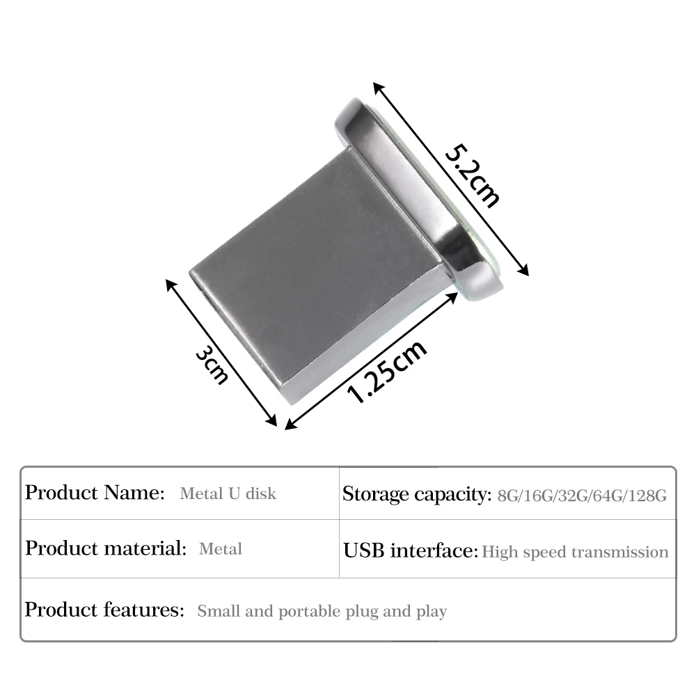 JASTER 메탈 미니 USB 플래시 드라이브, 방수 USB 스틱, 128GB, 64GB, 32GB, 16GB, 블루 크리에이티브 선물 펜 드라이브, 8GB 무료 커스텀 로고