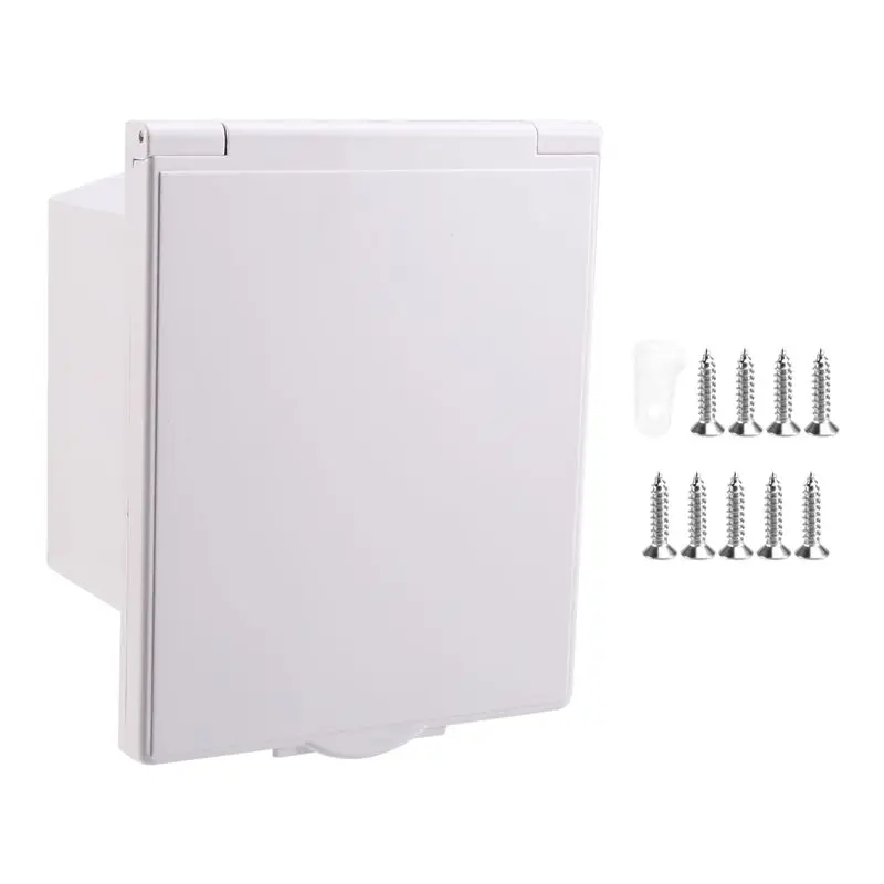 

A73Q-16A 220V Waterproof Power Outlet External 3Pin Flush Female Socket Plug For RV Motorhome Trailer Caravan