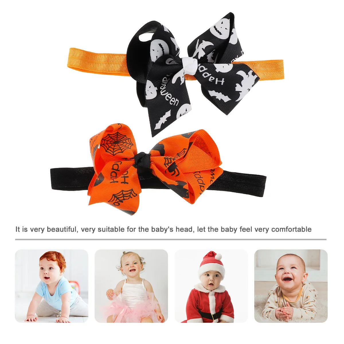 4 pçs borboleta arco headbands para acessórios de cabelo brilhantes eco-amigável respirável halloween decorativo cocar para