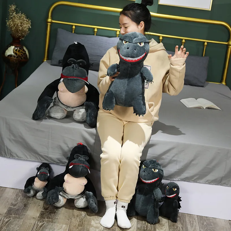 25CM 고질라 손 인형 장난감 귀여운 부드러운 인형 베개 인형 소파 장식 컬렉션 선물