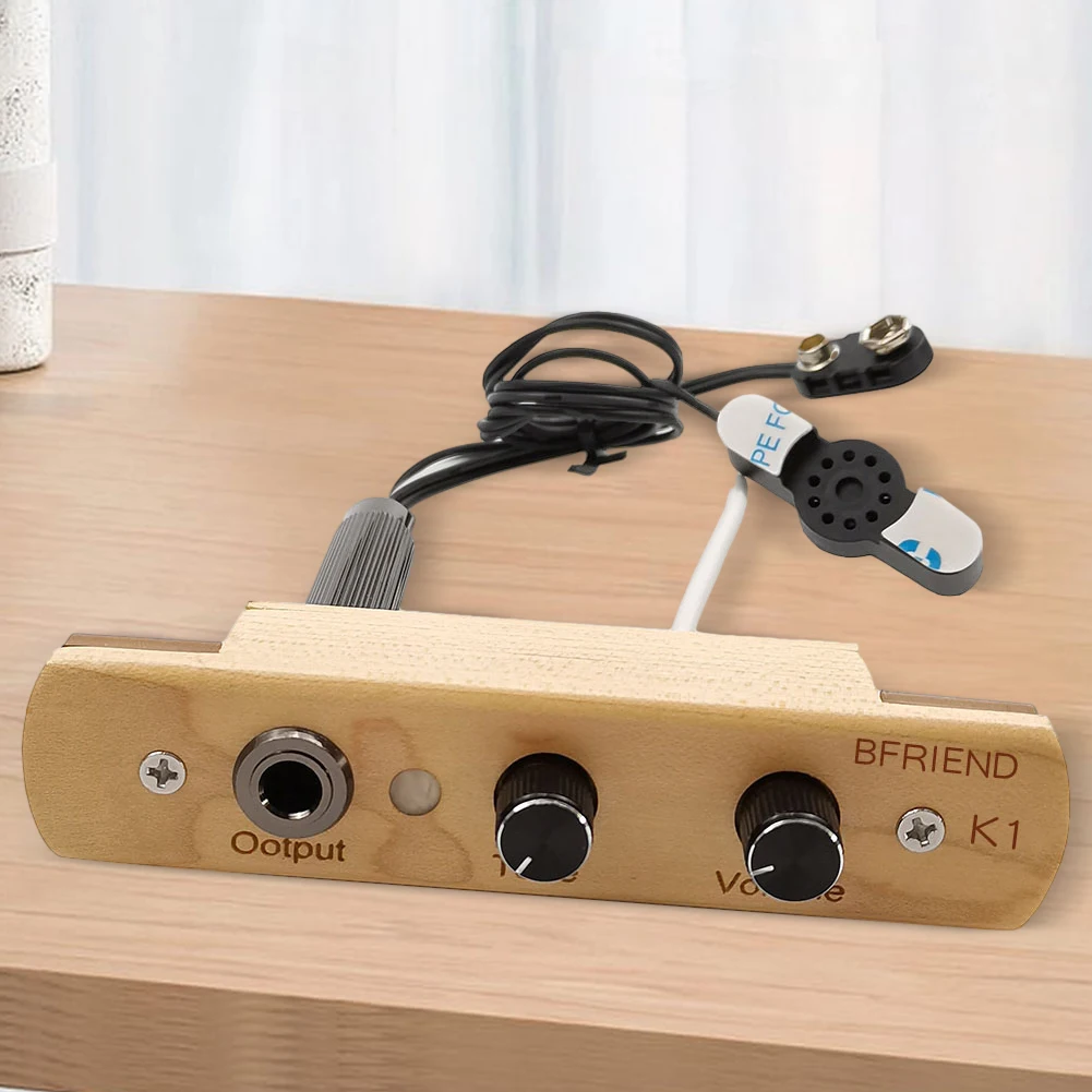 Cajon Box Drum Preamp/Pickup with Tone Volume Control Electronic Pick-up System Output Jack Percussion Instruments Accessories