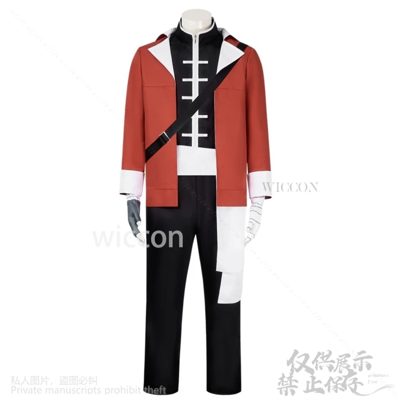 Frieren Beyond Journey's End Anime Stark Red Jacket Cosplay Uniform Costume Pants Wigs For Man Halloween Christmas Customized