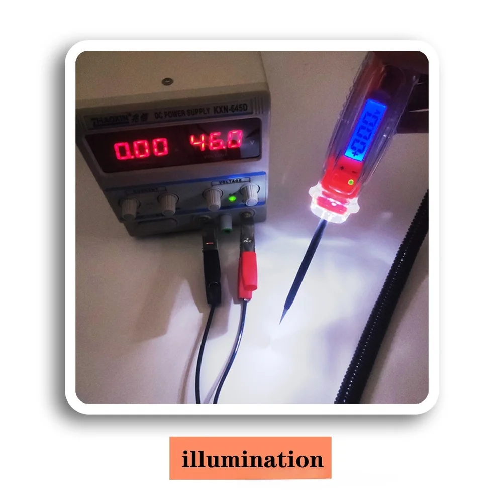 

LCD Digital Display Automotive Voltage Tester Circuit Tester with LED Indicator for Polarity Testing 1 to 75 Volt Automotive Use