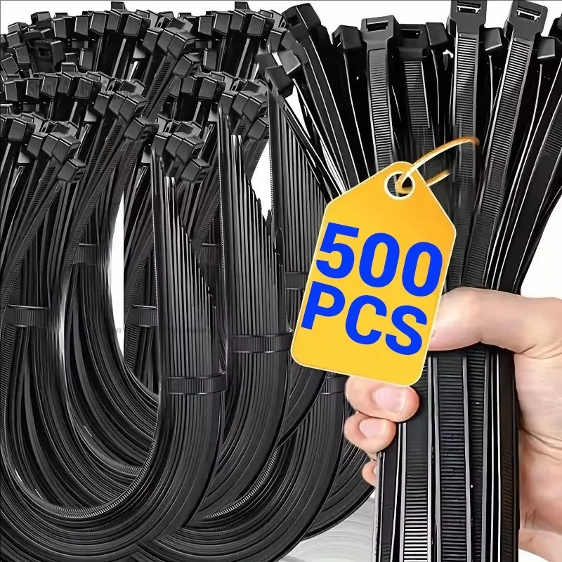 Cable Ties Reusable Plastic Flanges Ties Cable Plastic Nylon Cable Ties Organizer Clamp Self-locking Office Wire Zip Wholesale