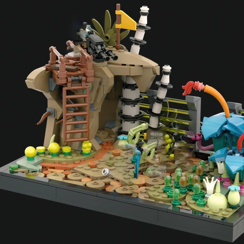 Exquisito nuevo producto, bloque de construcción MOC, escena planetaria, modelo No. 66 tecnología de comando juguete modular para niños conjunto de ensamblaje DIY