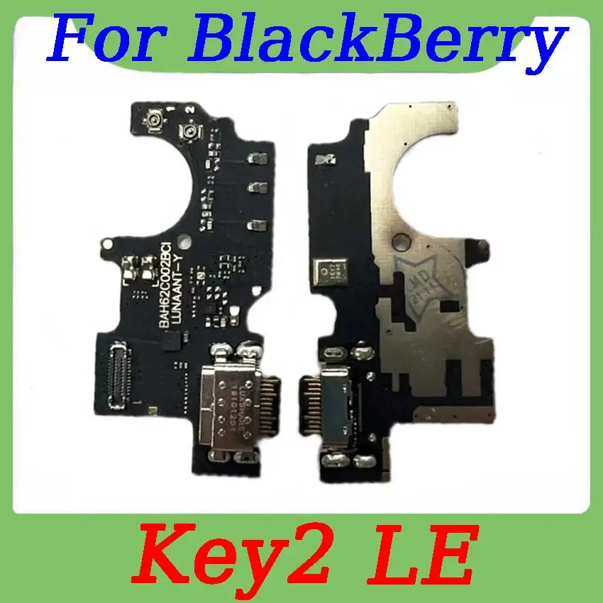Placa de puerto de carga USB Original, piezas de conector de Cable flexible con micrófono, cargador de micrófono para BlackBerry Keytwo LE Key2 LE, 1 Uds.