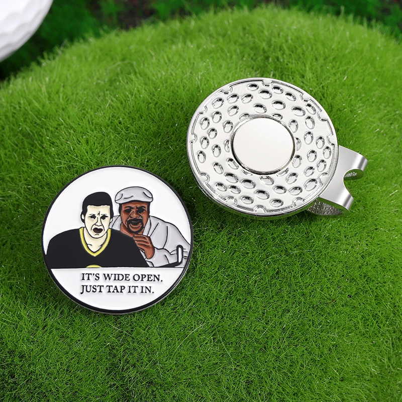 Golf Ball Marker with a Standard Magnetic Hat Clip Funny Golf Ball Hat Metal Clip Golf Training Aids Accessories for Men Women