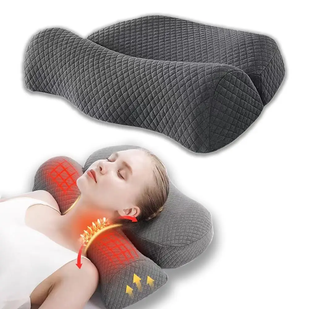 High-Density Cervical Traction Pillow Shoulder Relaxer Muscle Pain Relief Memory Foam Pillow Neck Support Ergonomic Neck Pillow