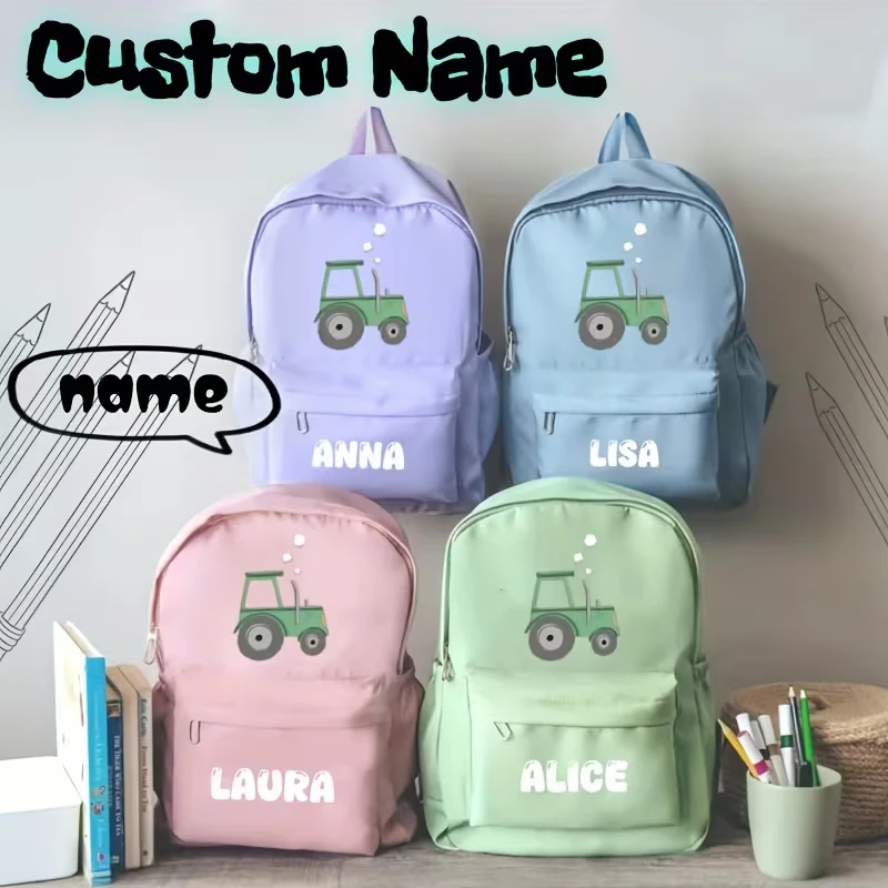 

Настраиваемый повседневный универсальный рюкзак с принтом грузовика, большой вместимости, для школьного сезона, с возможностью нанесения индивидуального имени, подходит для б