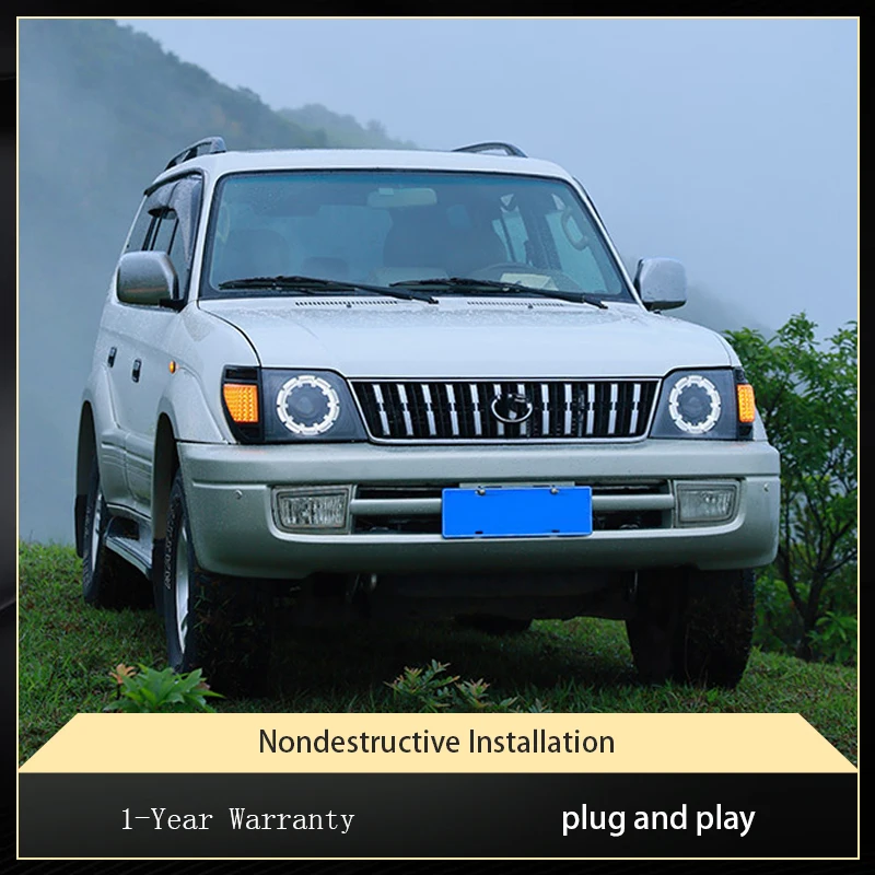 

Автоматические фары для Toyota LC95 LC90 3400 1997-2002, передняя лампа, модифицированная DRL фара, светодиодный объектив проектора, инструмент, автомобильные детали, аксессуары