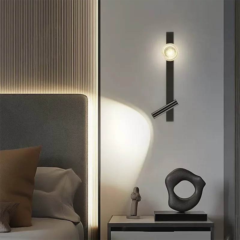 

Modern Simple Bedroom Bedhead Wall Light 3 color change Living Room sofa background Grille Wall Light Hotel Corridor Light