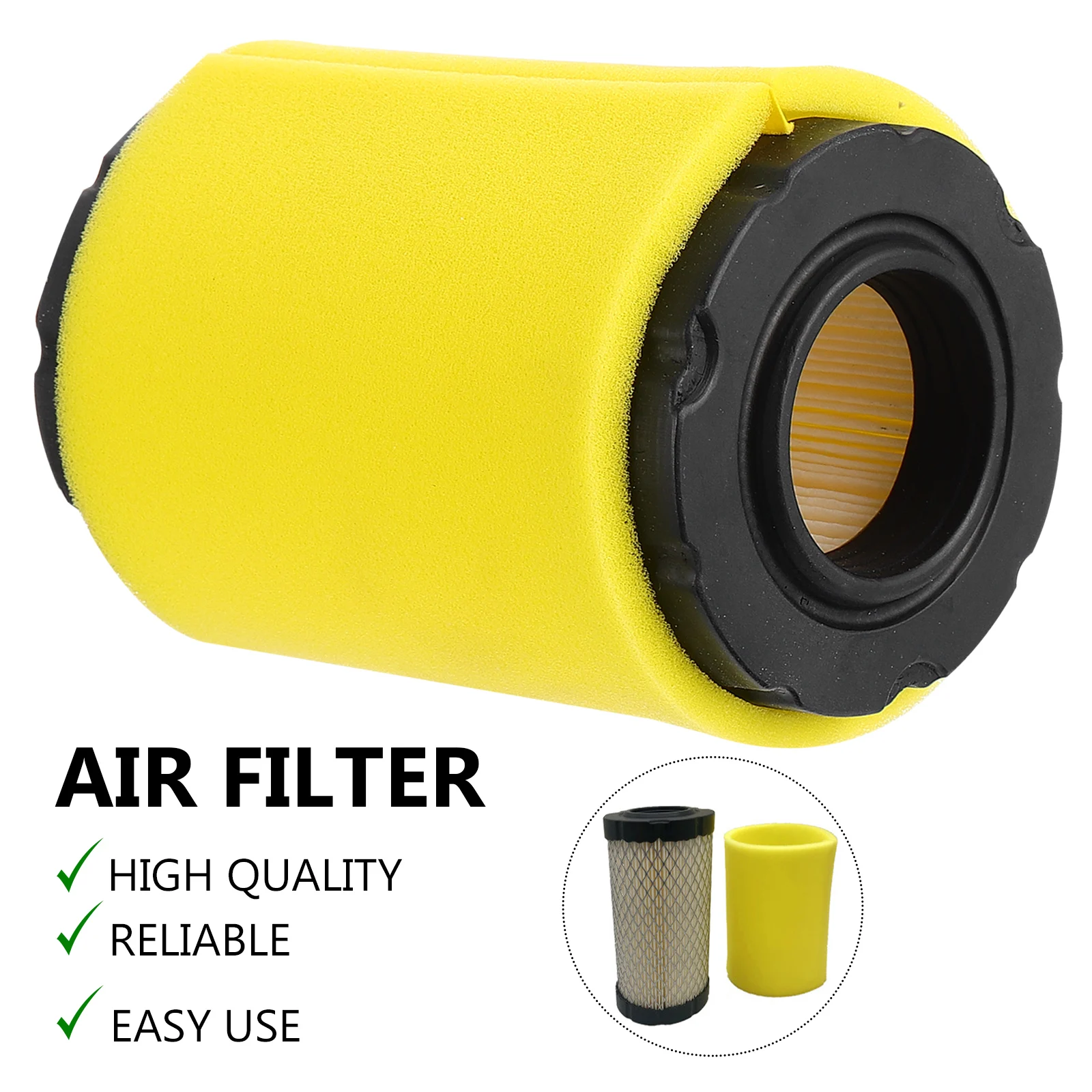 

2 Pcs Air Filters Lawn Mower Replacement Parts Plastic Sponge St Size Perfect Fit High Intake Dust Reduction Engine