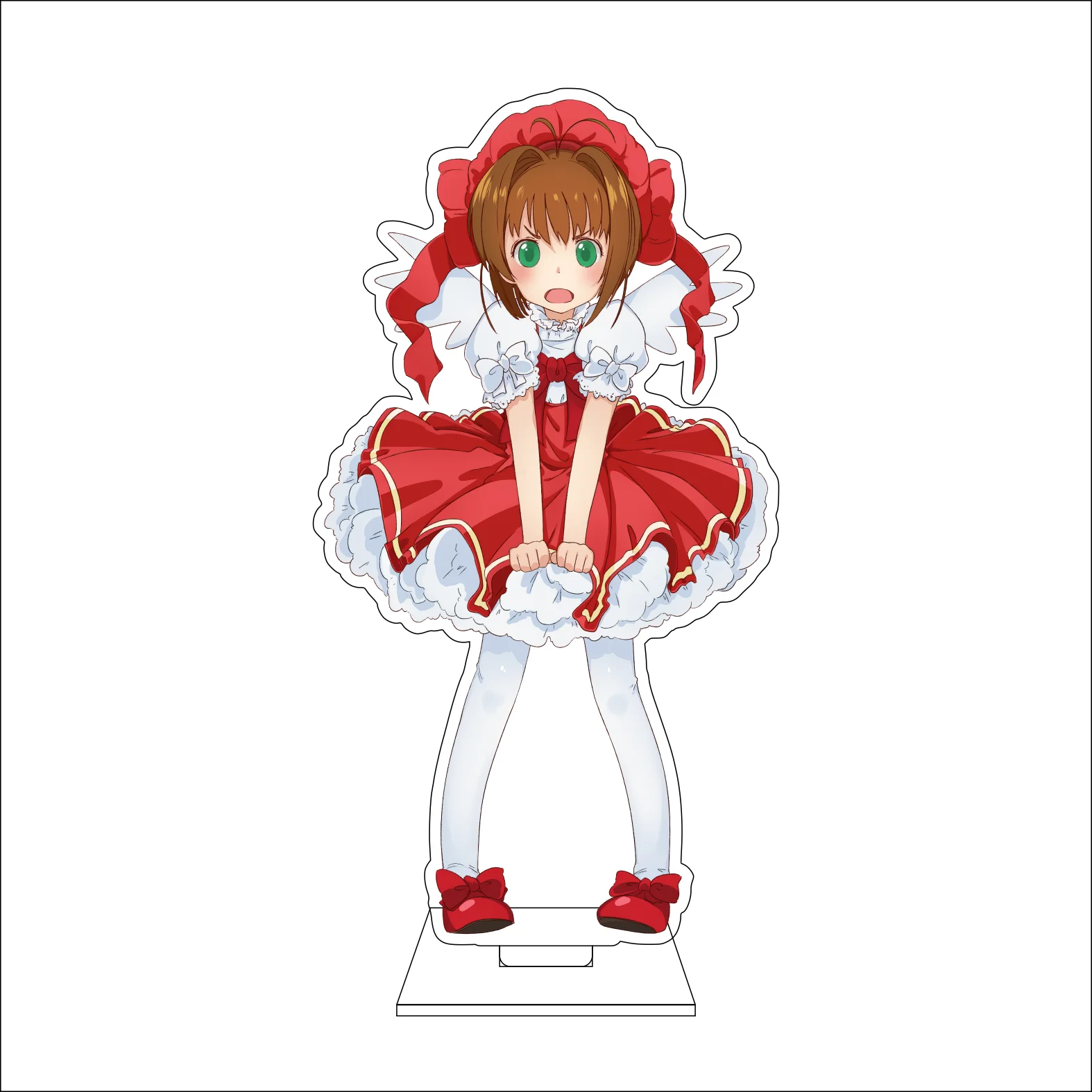 16CM Anime Cardcaptor Sakura Cosplay Acrylic Figure Stand Plate Tomooyo Daidouji Cerberus Li Syaoran Ornaments Gifts view 5
