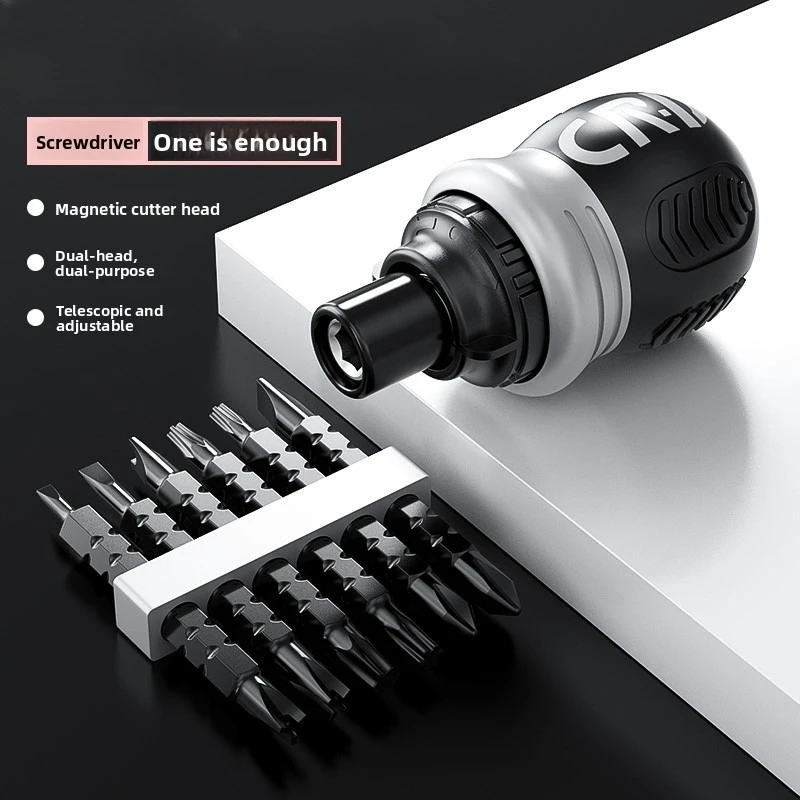 【Strong Magnetism】 Manual Ratchet Screwdriver Phillips Flat Head Screw Multifunctional Labor-saving Screwdriver Screwdriver