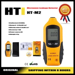 HTI HT-M2 Microwave Leakage Detector Portable Digital LCD Display Backlight High Accuracy Microwave Oven Leak Detector 0-9.99