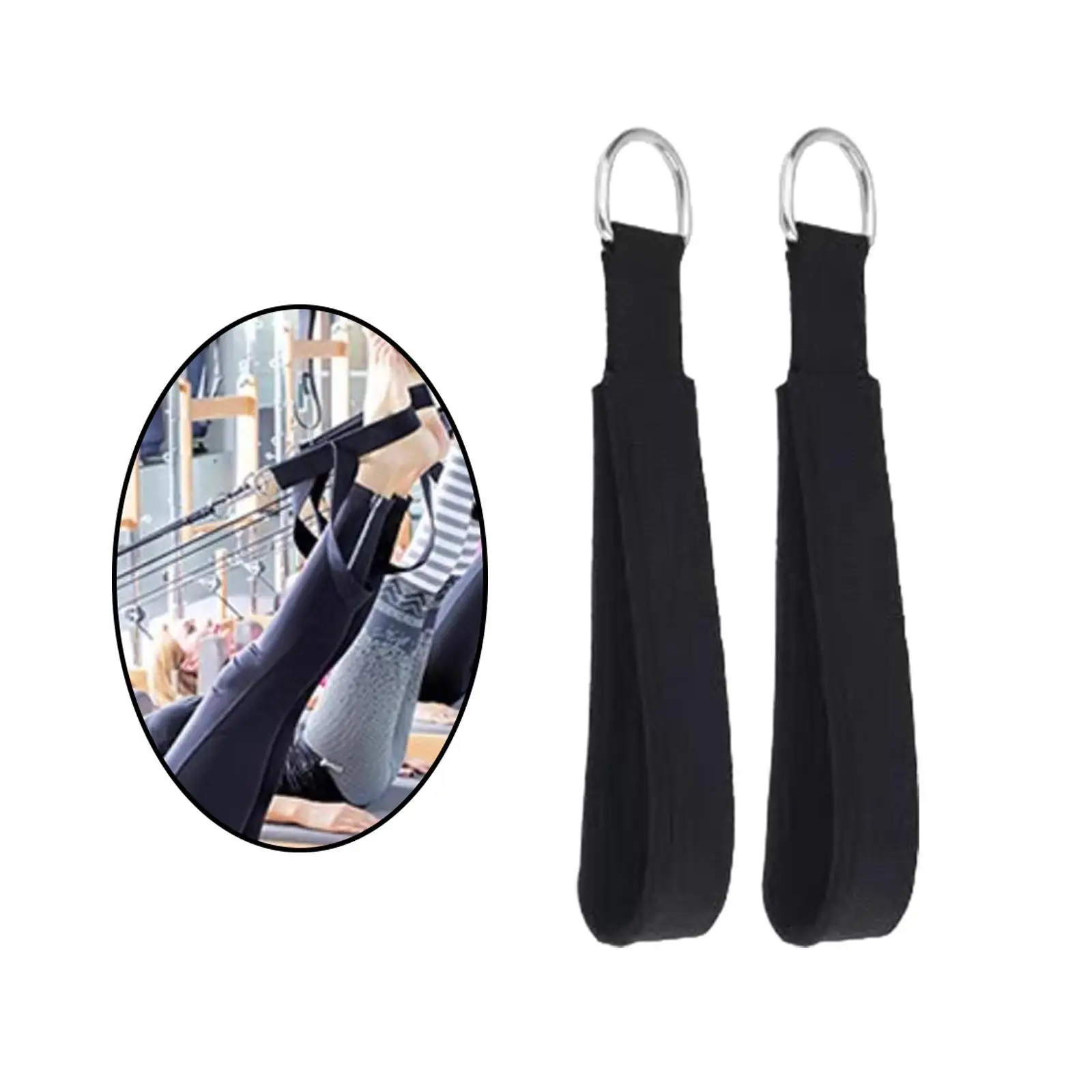 

2x Pilates Straps Accessories D Ring Core Tool Multifunctional Flexible Fitness Straps Reformer Straps for Home Gym Men Women