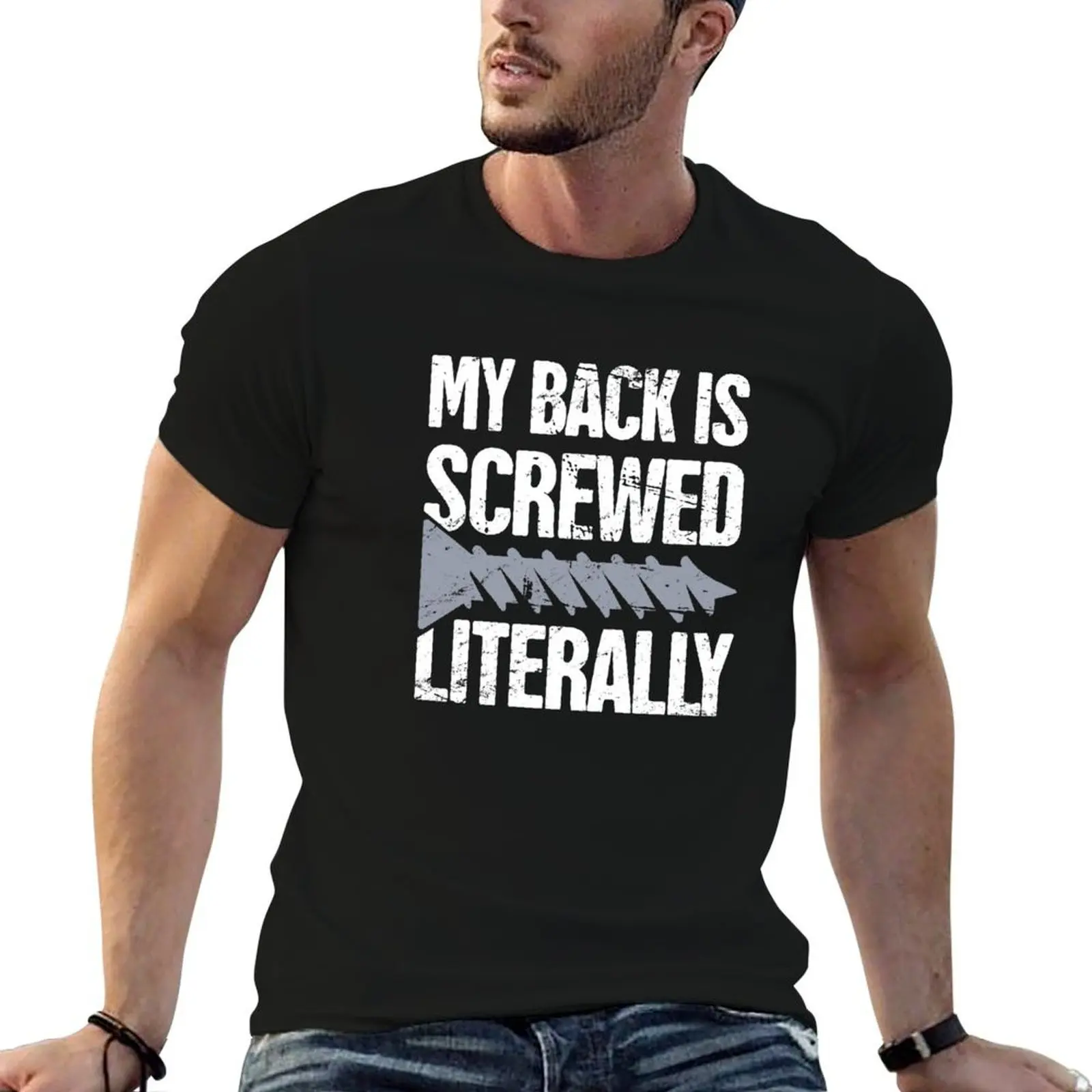 

Back Surgery - Spinal Fusion Get Well Подарочная футболка для мужчин, хлопковые мягкие футболки с принтом для мужчин, футболка
