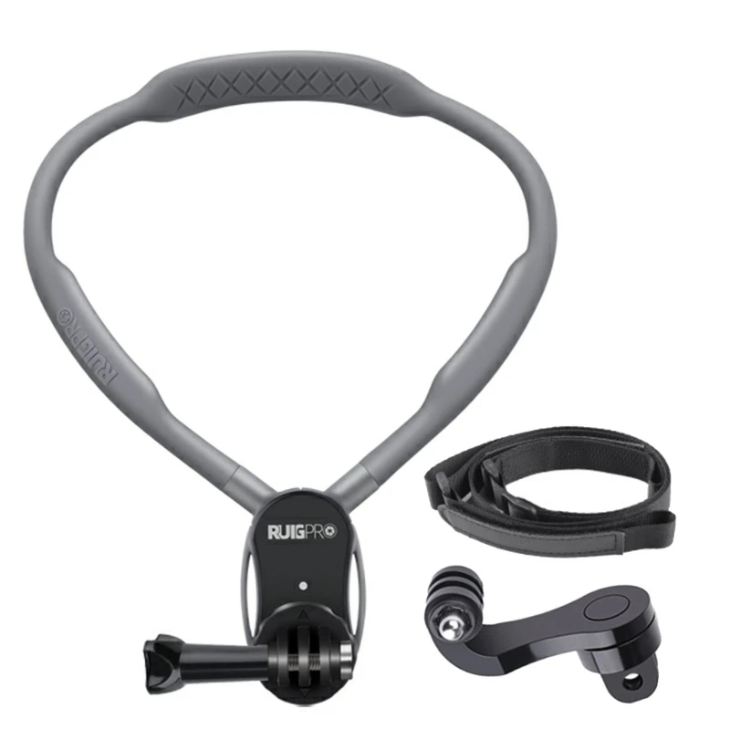 360 Degree Adjustable Neck Mount Stand for 12/11/10 Cameras Quick Switching Between Horizontal/Vertical