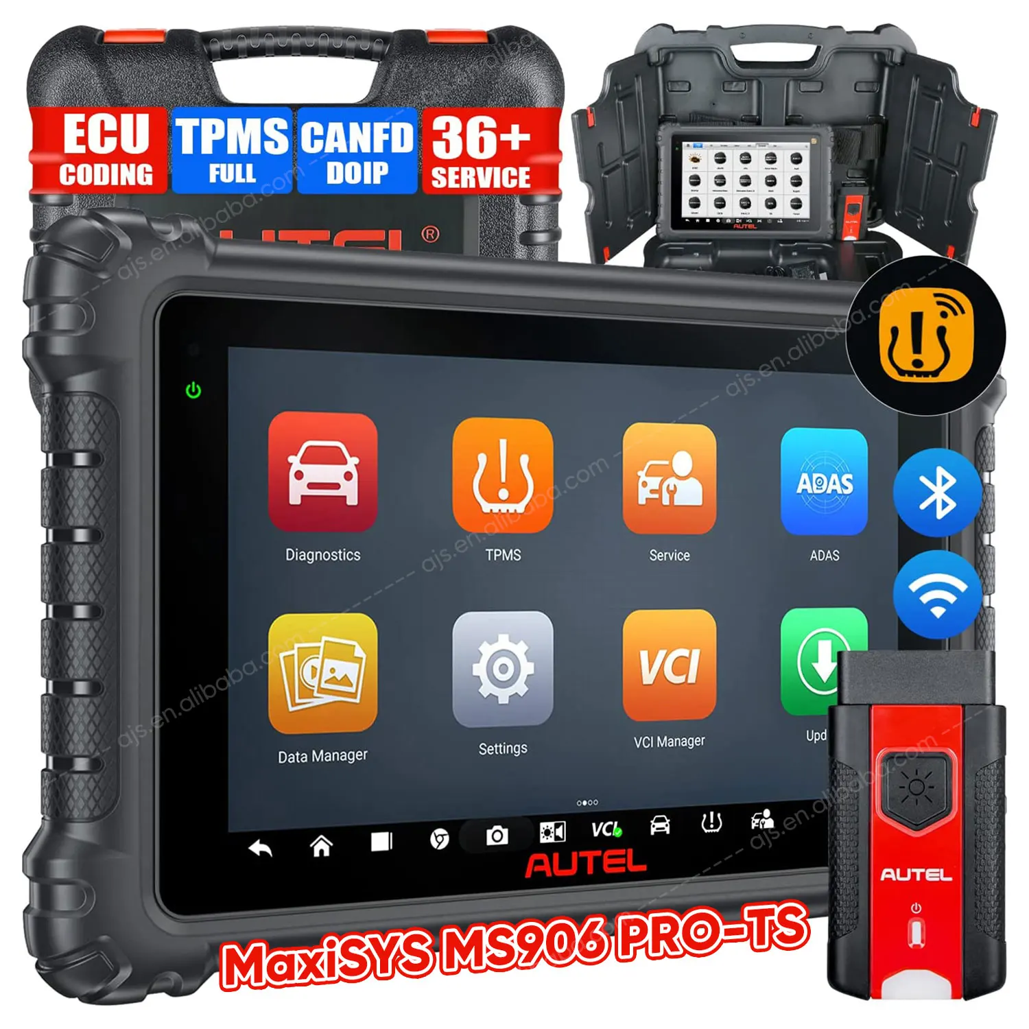 

Autel Official Store MaxiSYS MS906 PRO TS OBD2 Car Full System Scanner TPMS Sensor Bluetooth VCI Vehicle Altar Diagnostic Tools