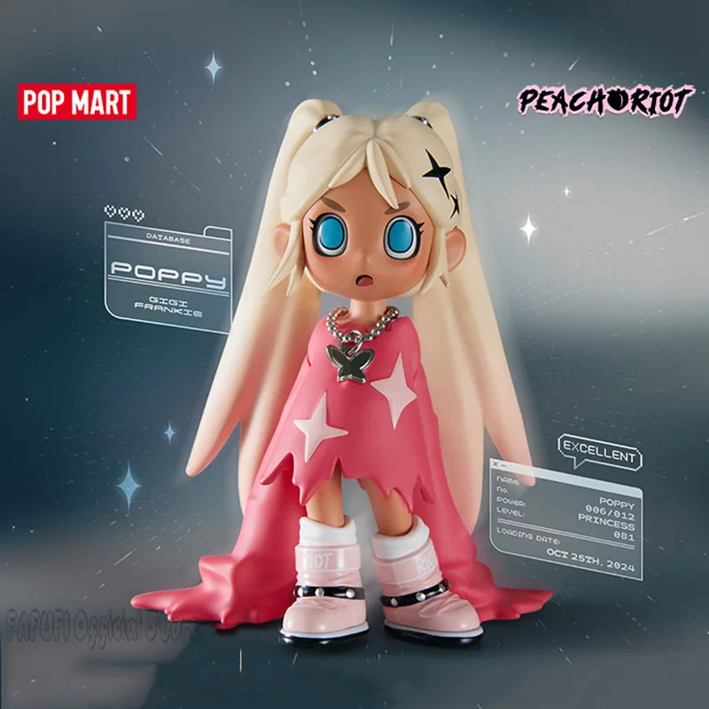 POPMART Lil Peach Riot: Laden! Serie Blind Box Guess Bag Mystery Box Speelgoed Pop Leuke Anime Figuur Desktop Ornamenten Collectie