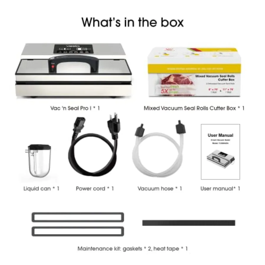 ベスタ プレシジョン バクンシール プロ I 真空シーラー スマートシール設計 フルスピード動作 簡単な重作業対応 特許取得済みカッター