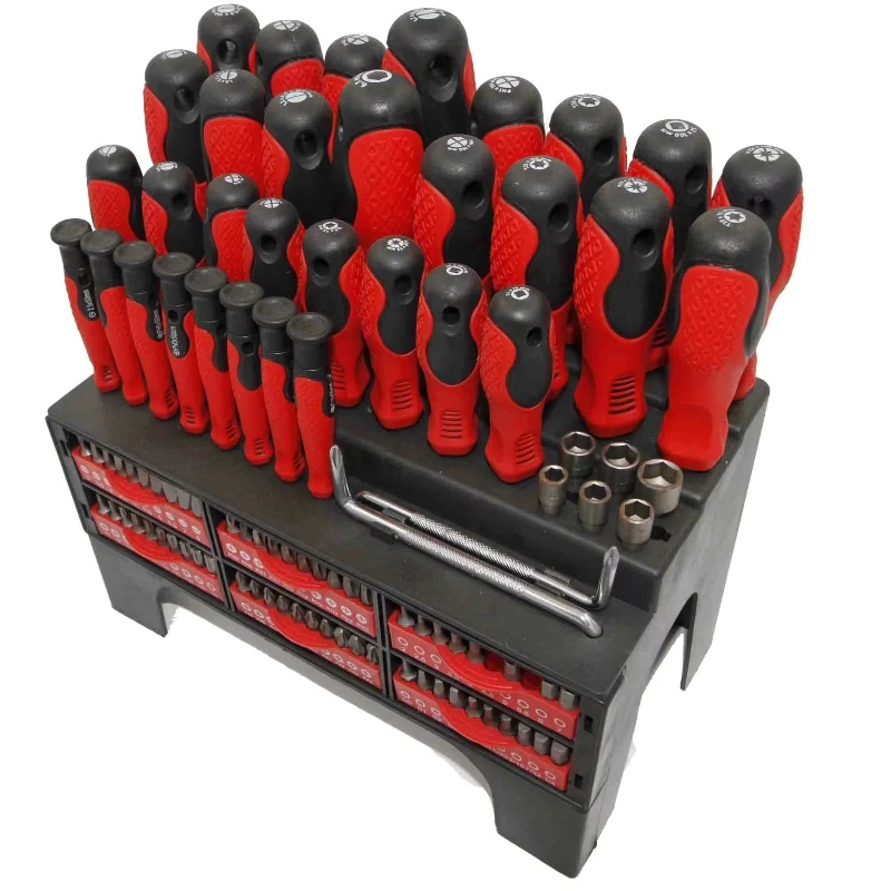 

100 Pieces Magnetic Manual Home Combination Set Screwdriver Kit Tools Screwdriver Screwdriver Kit with Bracket