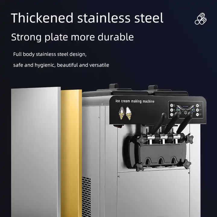 صانع الآيس كريم آلة الآيس كريم التجارية الأوتوماتيكية آلة جيلاتو الإيطالية آلة صنع الآيس كريم الناعم