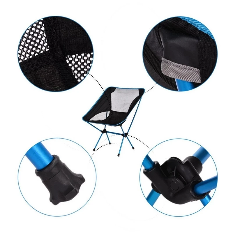 

Outdoor Folding Beach Chair Portable Light Moon Space Chair Aviation Aluminum Tube Lazy Fishing Chair