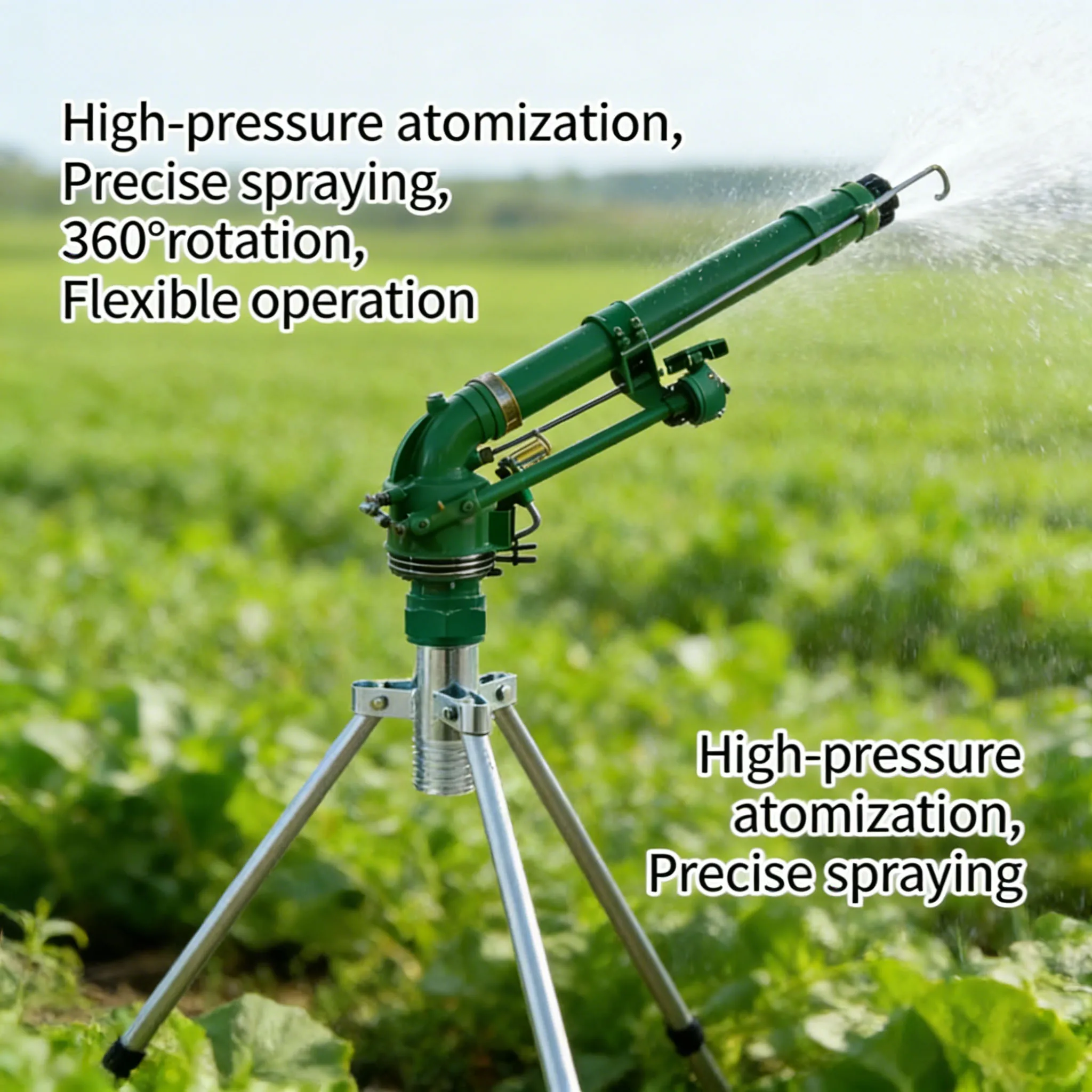 Garden Irrigation Oscillating Stainless Steel Rain Sprinkler Large Coverage
