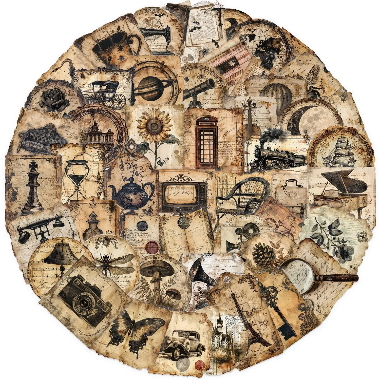 10/30/50 قطعة تسميات خمر مرسومة باليد الإبداعية PET الكتابة على الجدران ملصقات للهاتف زجاجة سجل القصاصات حقيبة السفر DIY بها بنفسك الهدايا الجمالية