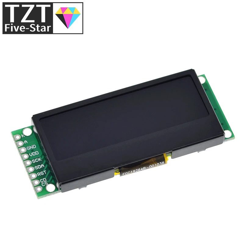 LCD19264 192*64 192X64 Grafische Matrix Lcd Module Scherm 3.3-5V Lcm Ingebouwde UC1609C controller Met Led Backlight