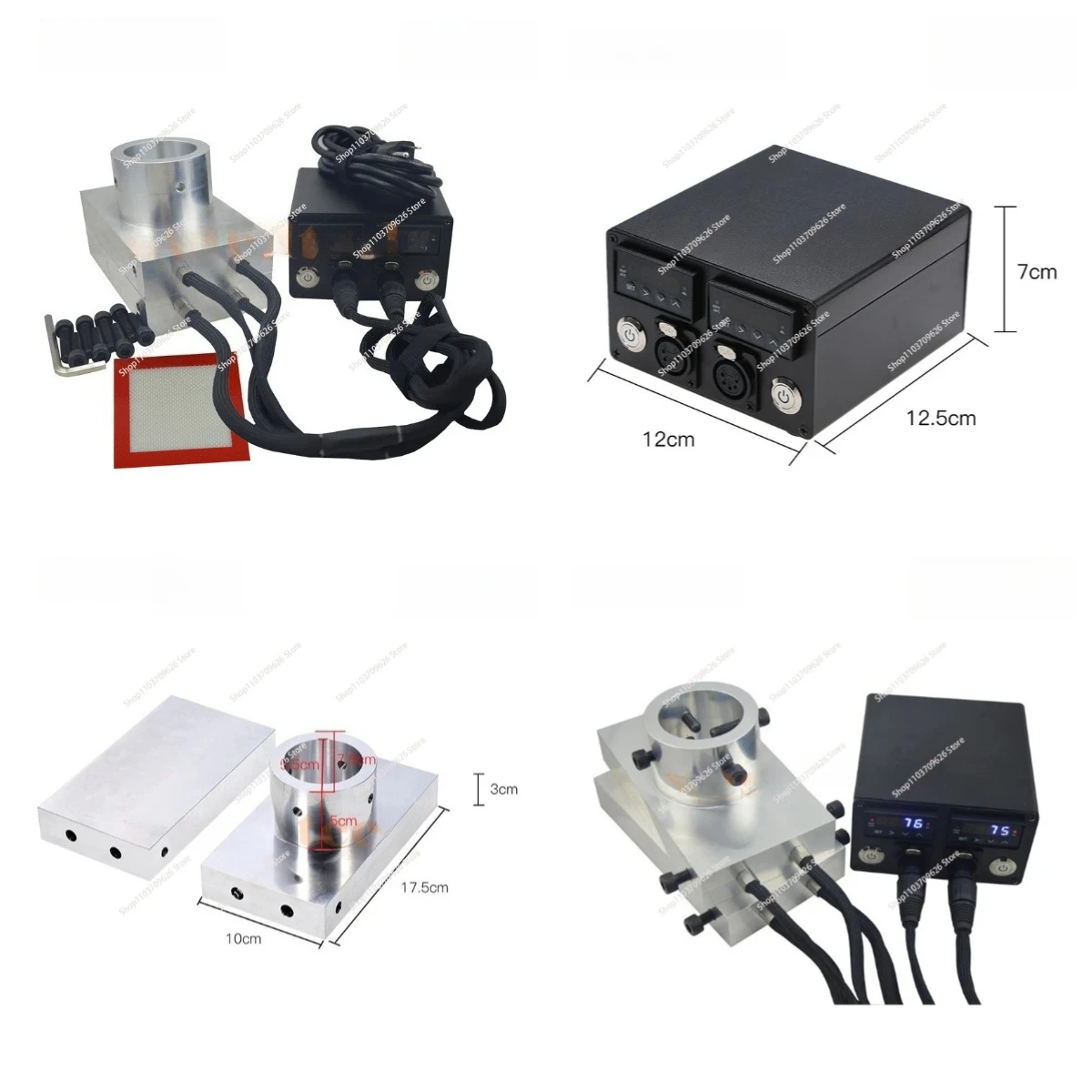 

Gold Seller 4 * 7 Rosin Press Dual Hole PID Controller With 6061 High Quality Aluminum Plate