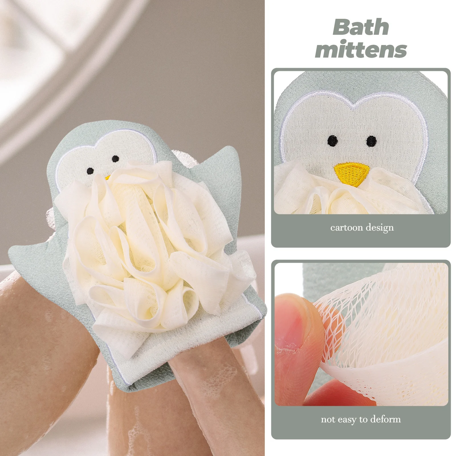 

Bath Mittens Exfoliating Durable Skin Scrubbing Gloves Adults Children Shower Bathing Gloves Body Scrubbing Tool