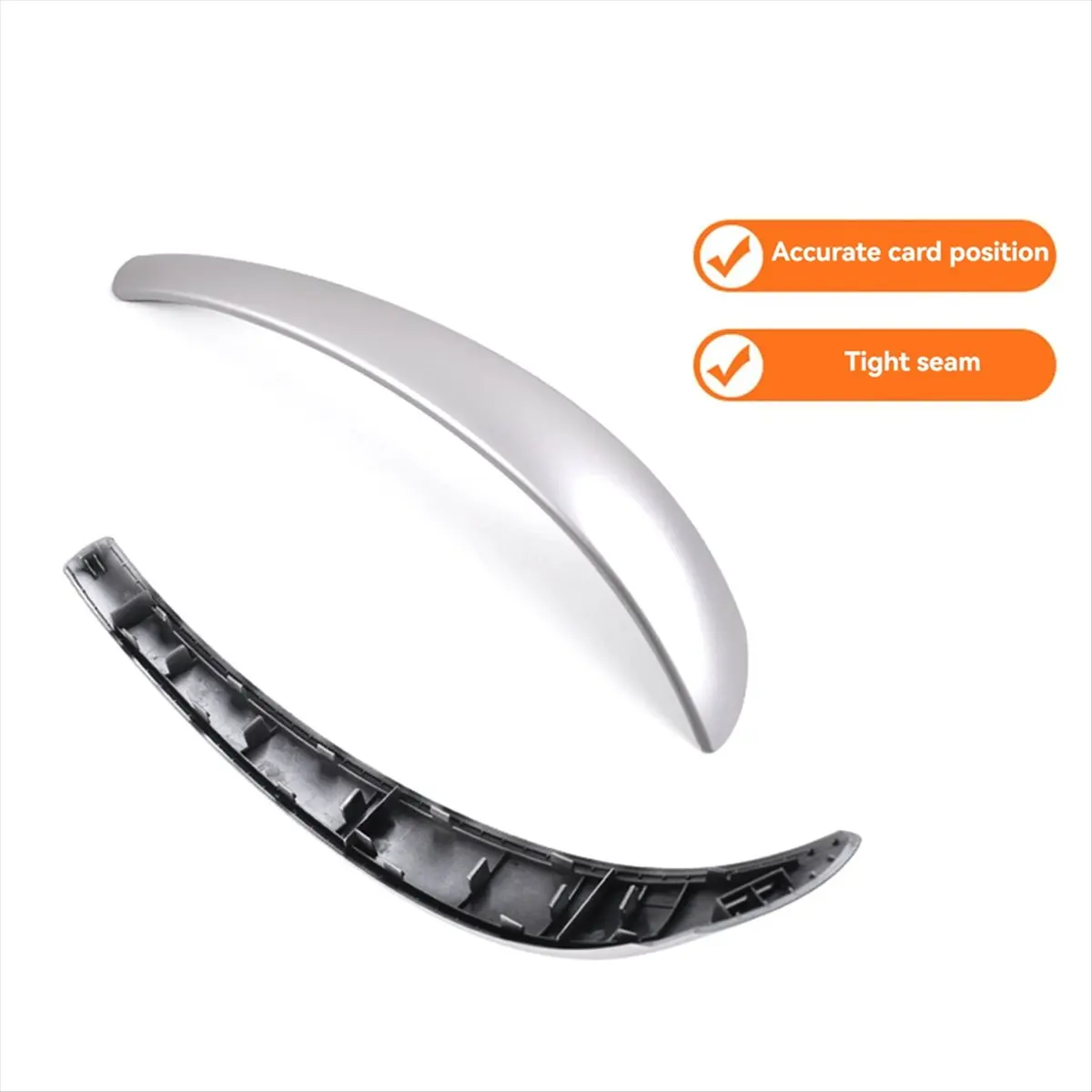 Super Sale Car Interior Door Pull Handle Cover Trim Panel for BMW 1-Series E81 E82 E87 E88 2006-2012 Black 1 Pair
