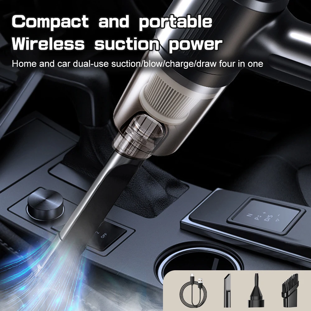 Wireless Car Vacuum Cleaner 290000 PA Multifunctional Mini Portable Handheld Vacuum Cleaner Double-use For Vehicle