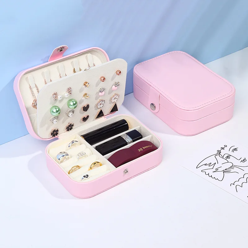 Portable Jewelry Storage Box Travel Organizer Case