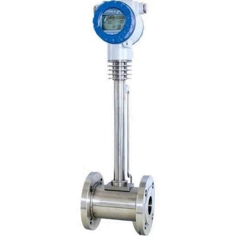 Temperature and pressure compensated vortex flowmeter, superheated saturated steam flowmeter