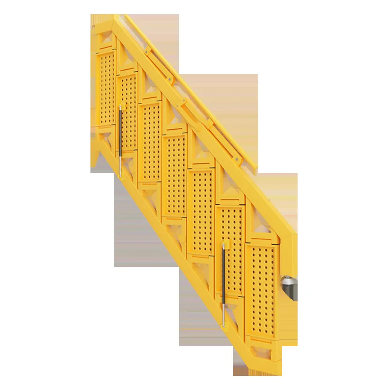 Loft ladder Wall attached household telescopic ladder Stepping ladder Loft duplex indoor apartment Escalator Folding stairs Wall image 4