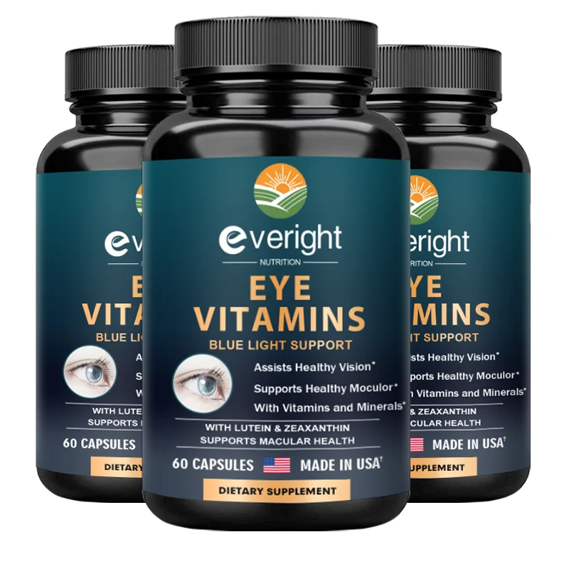 Eye Vitamins Lutein, Zeaxanthin & Bilberry Extract - Supports Eye Strain, Dry Eyes, and Vision Health - Lutein Blend Capsules