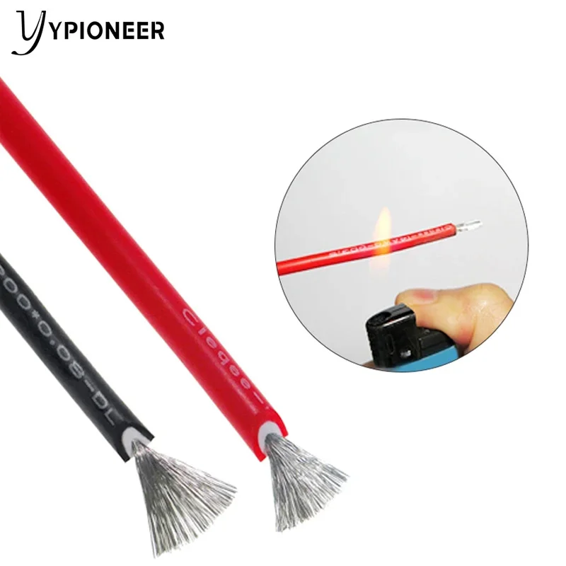YPioneer P1505 Kit Timah Uji Multimeter Kabel Silikon Ganda Probe Multimeter Kawat Probe Tembaga Listrik 4.9ft/1.5M